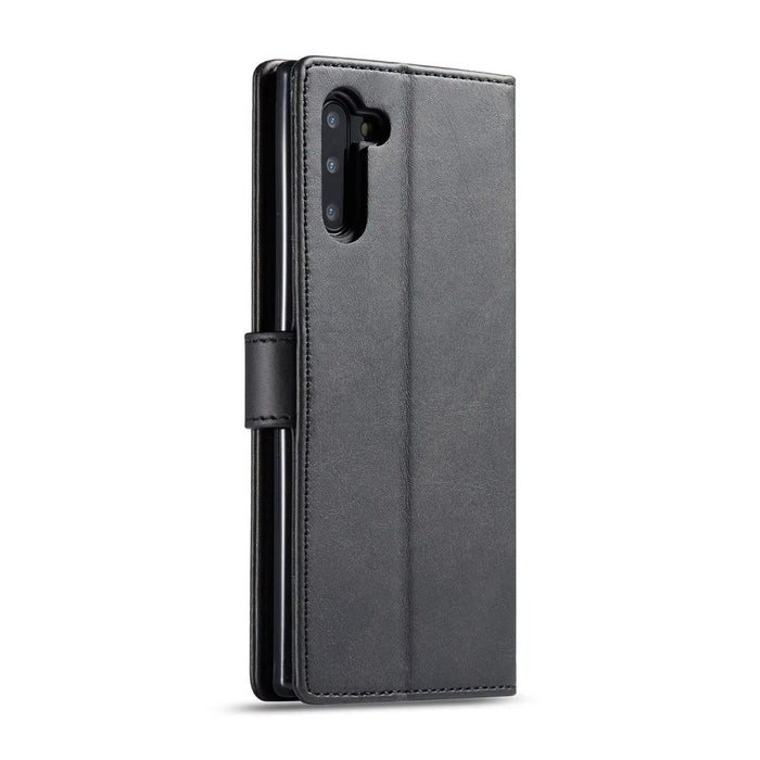 LC.imeeke Leather Stand Wallet Stand Phone Case Cover for Samsung Galaxy Note 10/Note 10 5G - Black - 3