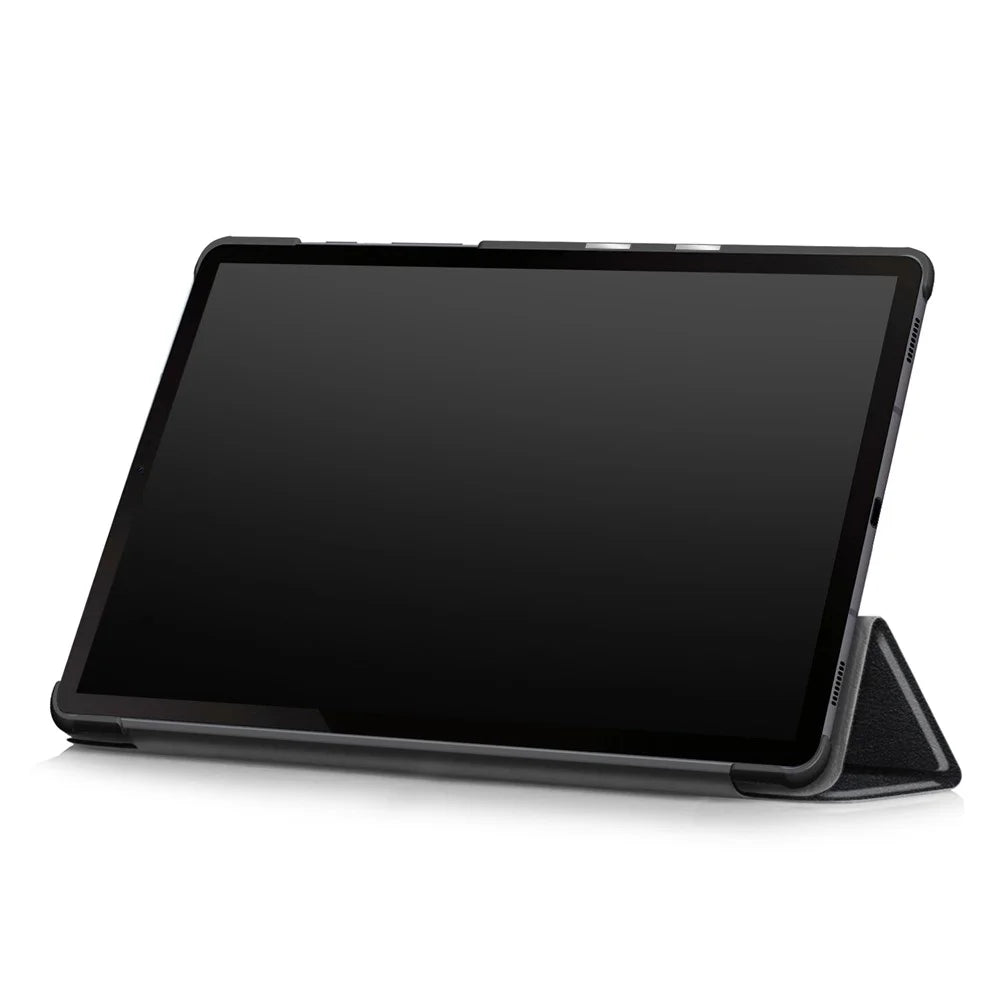 Protective Case for Samsung Galaxy Tab S6 T860/T865 Scratch Resistant PU Leather Tri-fold Stand Smart Tablet Cover - Black - 6