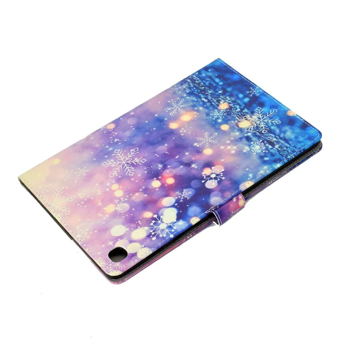 Pattern Leather Tablet Case for Samsung Galaxy Tab A 10.1 (2019) - Light and Snowflake - 6