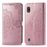 Embossed Mandala Flower Wallet Leather Case for Samsung Galaxy A10 - Pink - 2