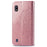 Embossed Mandala Flower Wallet Leather Case for Samsung Galaxy A10 - Pink - 5