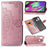 Embossed Mandala Flower Leather Wallet Case for Samsung Galaxy A40 - Rose Gold - 1