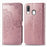 Embossed Mandala Flower Leather Wallet Case for Samsung Galaxy A40 - Rose Gold - 2