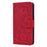 Imprint Mandala Flower Stand Wallet Leather Case Shell Cover for Samsung Galaxy A50/A50s/A30s - Red - 2