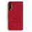 Imprint Mandala Flower Stand Wallet Leather Case Shell Cover for Samsung Galaxy A50/A50s/A30s - Red - 6