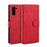 DG.MING Retro Style Leather Wallet Stand Case for Samsung Galaxy Note 10/Note 10 5G -  Red - 1
