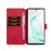 DG.MING Retro Style Leather Wallet Stand Case for Samsung Galaxy Note 10/Note 10 5G -  Red - 5