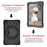 360° Swivel Kickstand PC + Silicone Tablet Casing for Samsung Galaxy Tab A 10.1 (2019) SM-T510 - All Black - 2