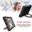 360° Swivel Kickstand PC + Silicone Tablet Casing for Samsung Galaxy Tab A 10.1 (2019) SM-T510 - All Black - 5