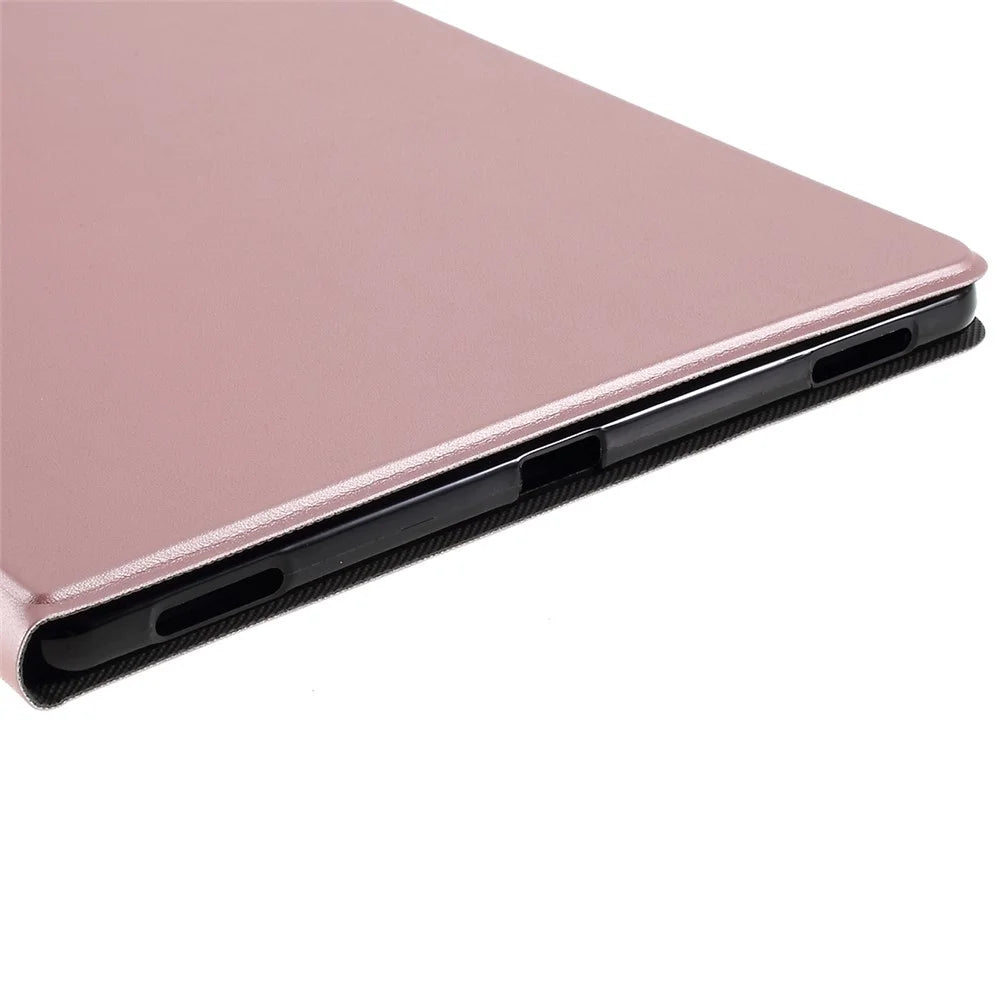 PU Leather Stand Tablet Protective Case for Samsung Galaxy Tab S6 T860 - Rose Gold - 7
