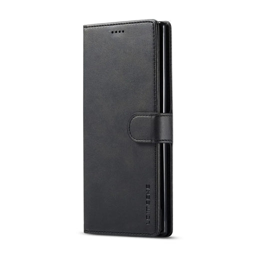 LC.IMEEKE PU Leather Protective Flip Wallet Casing for Samsung Galaxy Note 10 Plus/Note 10 Plus 5G - Black - 2