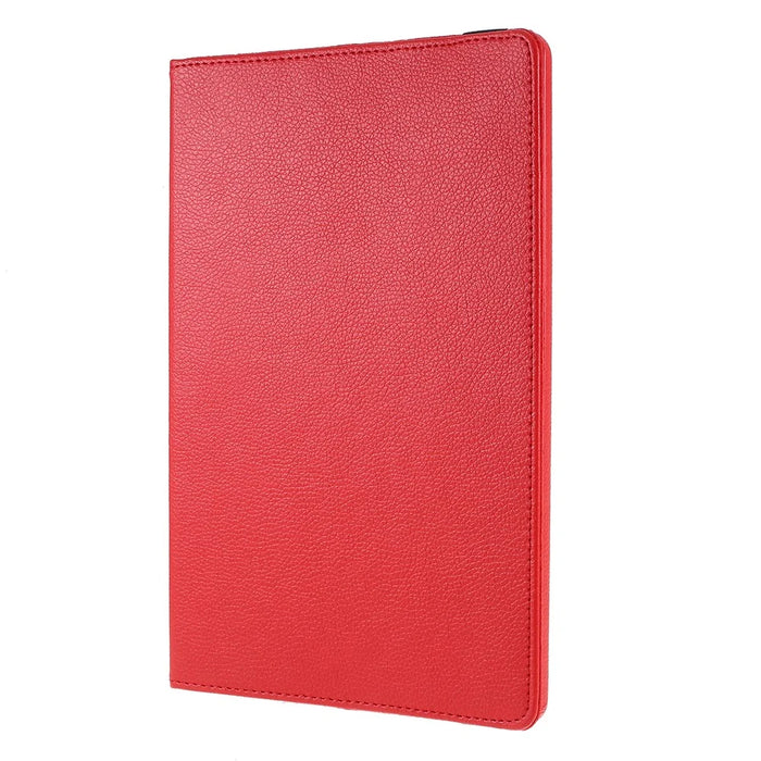 For Samsung Galaxy Tab S6 SM-T860 (Wi-Fi) Leather Tablet Protective Case with Rotary Stand - Red - 3