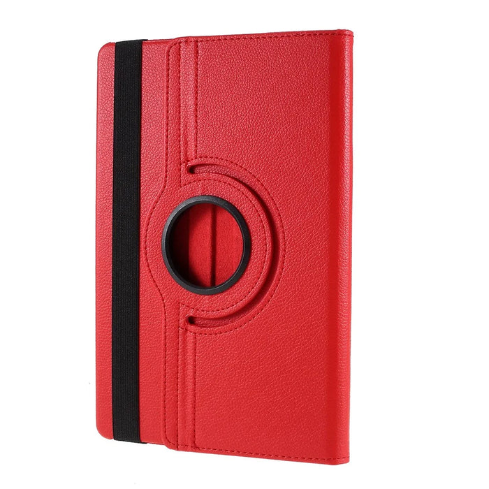 For Samsung Galaxy Tab S6 SM-T860 (Wi-Fi) Leather Tablet Protective Case with Rotary Stand - Red - 4