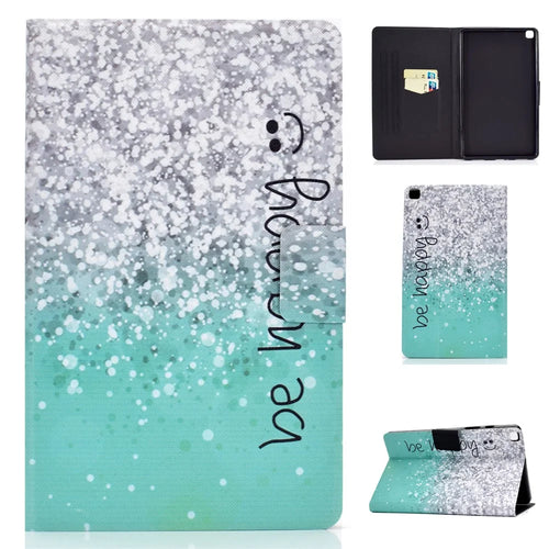 Pattern Printing Leather Stand Case for Samsung Galaxy Tab A 8.0 (2019) SM-T290 SM-T295 - Be Happy - 1