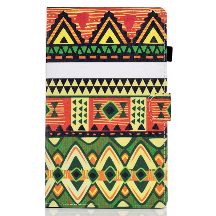 Pattern Printing Card Slots Leather Stand Cover for Samsung Galaxy Tab A 8.0 Wi-Fi (2019) SM-T290 - Triangle - 2