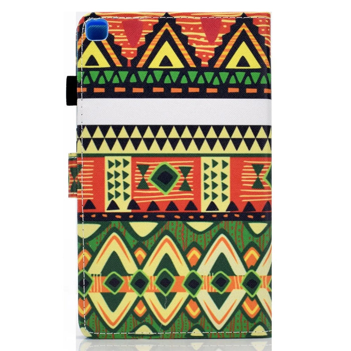 Pattern Printing Card Slots Leather Stand Cover for Samsung Galaxy Tab A 8.0 Wi-Fi (2019) SM-T290 - Triangle - 3