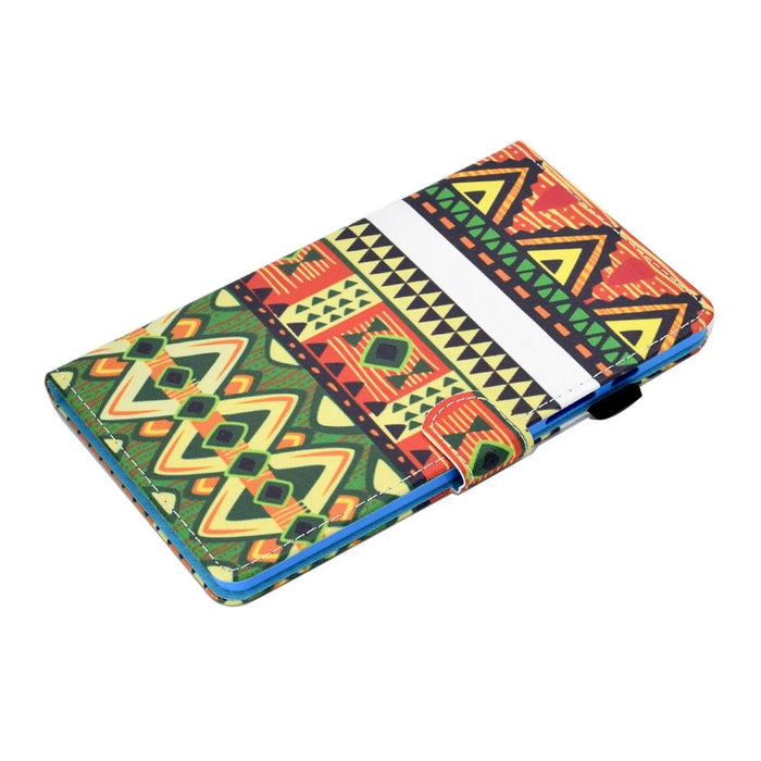 Pattern Printing Card Slots Leather Stand Cover for Samsung Galaxy Tab A 8.0 Wi-Fi (2019) SM-T290 - Triangle - 5