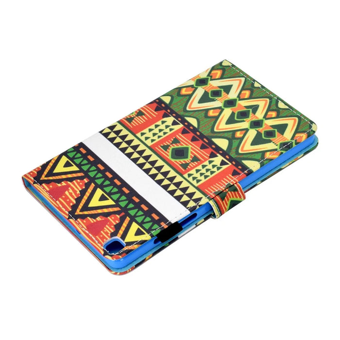 Pattern Printing Card Slots Leather Stand Cover for Samsung Galaxy Tab A 8.0 Wi-Fi (2019) SM-T290 - Triangle - 6
