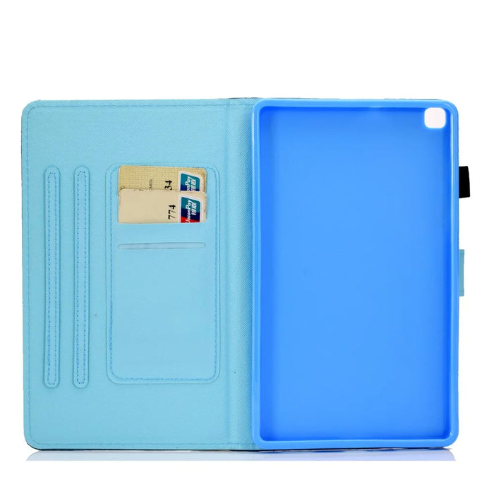 Pattern Printing Card Slots Leather Stand Cover for Samsung Galaxy Tab A 8.0 Wi-Fi (2019) SM-T290 - Triangle - 7