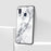 Marble Grain Pattern Tempered Glass PC + TPU Combo Case for Samsung Galaxy A40 - White - 1