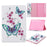 Pattern Printing Wallet Stand Leather Tablet Shell for Samsung Galaxy Tab S6 T860 - Butterflies and Flowers - 1
