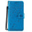 Imprint Sakura Cat Leather Wallet Case Cover for Samsung Galaxy A20e/A10e - Blue - 1