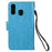 Imprint Sakura Cat Leather Wallet Case Cover for Samsung Galaxy A20e/A10e - Blue - 2