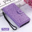 Imprint Flower Leather Wallet Cell Phone Casing for Samsung Galaxy J4+ - Purple - 4