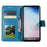 Imprint Sakura Cat Leather Wallet Stand Case for Samsung Galaxy S10 - Blue - 2