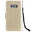 Imprint Sakura Cat Cell Phone Leather Wallet Case for Samsung Galaxy S10e - Gold - 2