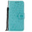 Imprint Sakura Cat Leather Cover for Samsung Galaxy A50 / A30s / A50s - Cyan - 1