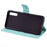Imprint Sakura Cat Leather Cover for Samsung Galaxy A50 / A30s / A50s - Cyan - 4
