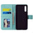 Imprint Sakura Cat Leather Cover for Samsung Galaxy A50 / A30s / A50s - Cyan - 5