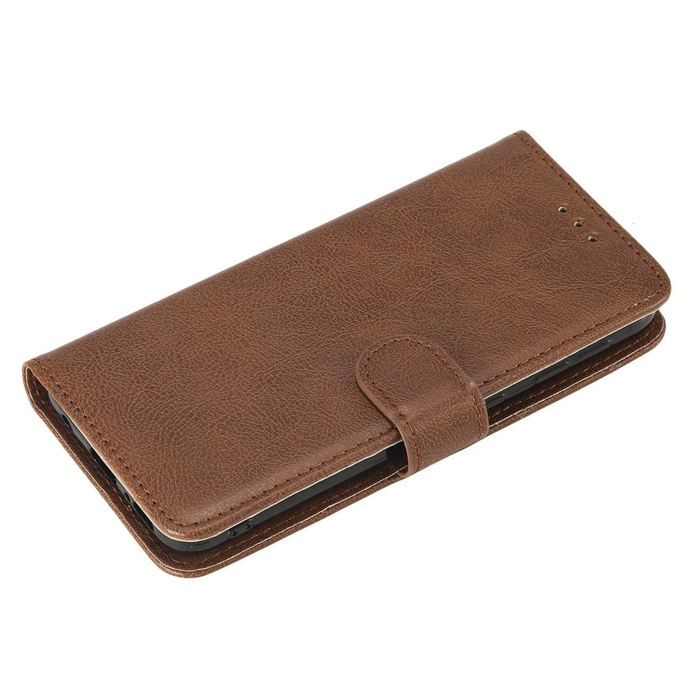 For Samsung Galaxy A20e Case 2 in 1 Detachable Magnetic Leather Wallet Mobile Cover with Strap - Brown - 7