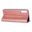 Flash Powder Leather Stand Case with Card Slot for Samsung Galaxy A50 - Rose Gold - 6