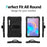 For Samsung Galaxy Tab S6 SM-T860 (Wi-Fi)/T865 (LTE) [X-Shape] PC + TPU Combo Kickstand Case with Hand Strap and Shoulder Strap Cover - Black - 3