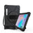 For Samsung Galaxy Tab S6 SM-T860 (Wi-Fi)/T865 (LTE) [X-Shape] PC + TPU Combo Kickstand Case with Hand Strap and Shoulder Strap Cover - Black - 5