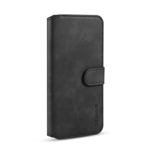 DG.MING Retro Leather Wallet Stand Case for Samsung Galaxy M30s / M2 - Black - 2