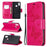 Imprint Butterfly Leather Wallet Case for Samsung Galaxy A10s - Rose - 1