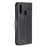 For Samsung Galaxy A20s Pure Color PU Leather Cell Shell - Black - 3
