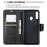 For Samsung Galaxy A20s Pure Color PU Leather Cell Shell - Black - 6
