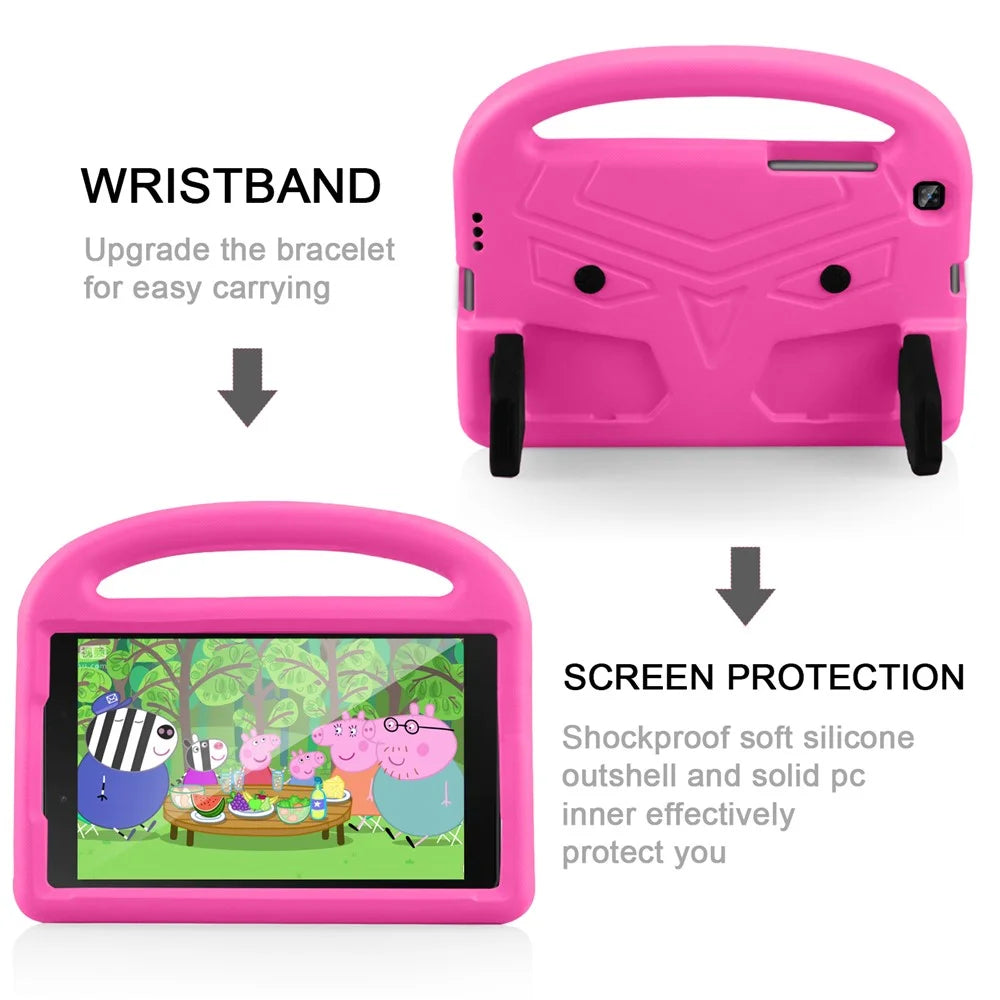 Sparrow Style EVA Cover Case with Kickstand for Samsung Galaxy Tab A 8.0 Wi-Fi (2019) SM-T290/LTE (2019) SM-T295 - Rose - 3
