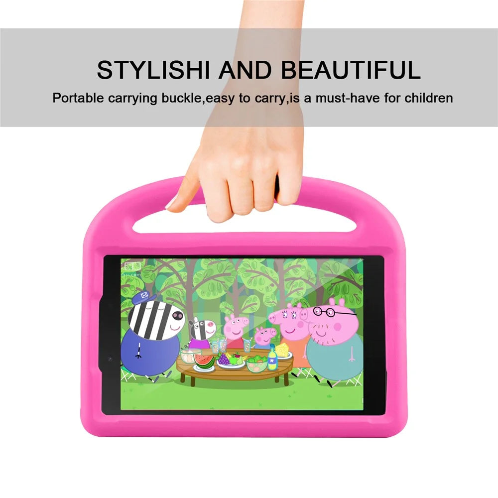 Sparrow Style EVA Cover Case with Kickstand for Samsung Galaxy Tab A 8.0 Wi-Fi (2019) SM-T290/LTE (2019) SM-T295 - Rose - 5