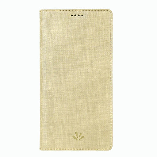 VILI DMX Cross Texture Stand Leather Cover Case for Samsung Galaxy A10s - Gold - 2