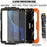 Handy Strap PC Silicone Kickstand Case with Shoulder Strap + Screen Protector for Samsung Galaxy Tab A 10.1 (2016) T580 - Orange/Black - 3