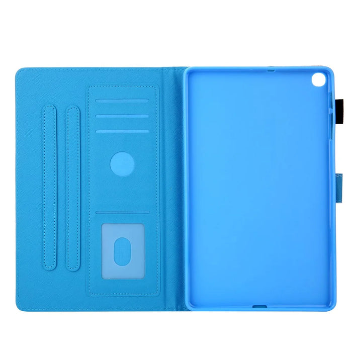 Supreme Series Pattern Printing Leather Card Holder Tablet Shell for Samsung Galaxy Tab A 10.1 (2019) T510 T515 - White Cat - 6