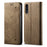 Jeans Cloth Texture Retro Style Flip Leather Case for Samsung Galaxy A50/A50s/A30s - Khaki - 7