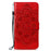 Imprint Mandala Flower Leather Wallet Stand Case for Samsung Galaxy M30s / M21 - Red - 2