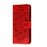 Imprint Mandala Flower Leather Wallet Stand Case for Samsung Galaxy M30s / M21 - Red - 3