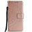 Imprint Flower Leather Wallet Stand Case for Samsung Galaxy S6 G920 - Rose Gold - 2